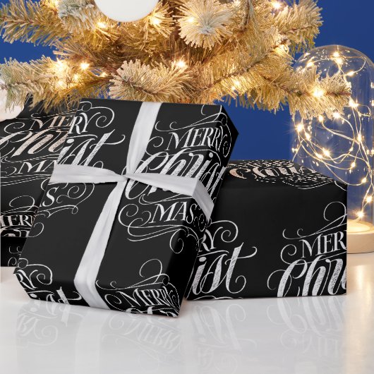 Papier Cadeau Christian Joyeux Noël Calligraphie Jésus (Vacances)