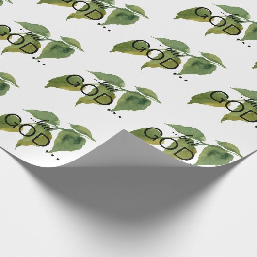 Papier Cadeau Christian "...mais DIEU..." Foliage (Coin)