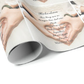 Papier Cadeau Christian Scripture Mariage Photo (Coin rond)