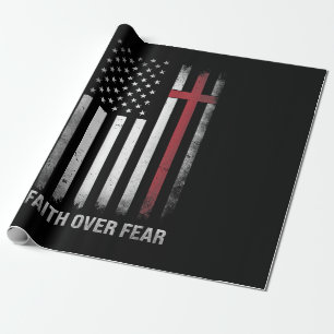 Papier Cadeau Christian US USA Drapeau américain Christ Faith su
