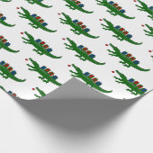Papier Cadeau Christmas Alligator Wrapping Paper (Coin)