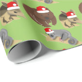 Papier Cadeau Christmas Australian Baby Animals (Coin rond)