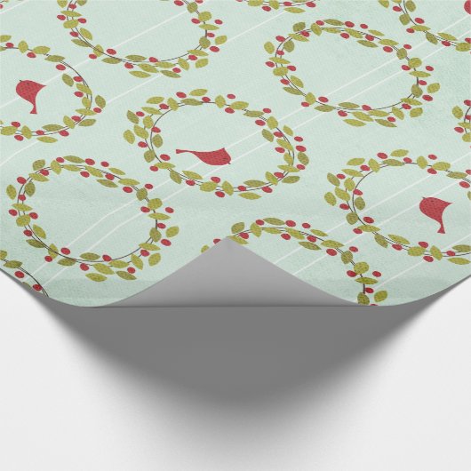 Papier Cadeau Christmas Bales Holly Bells Berry Enveloppement Pa (Coin)
