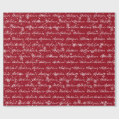 Papier Cadeau Christmas Believe Texte et Snowflakes (Plat)