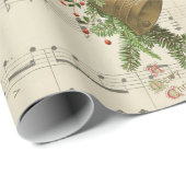 Papier Cadeau Christmas Bell Music (Coin rond)