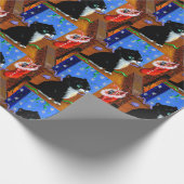 Papier Cadeau Christmas Black Cat Art Painting (Coin)