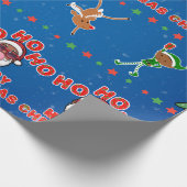 Papier Cadeau Christmas Black Santa Wrapping Paper (Coin)