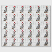 Papier Cadeau Christmas Blue Heeler pour les vacances Amoureux d (Plat)