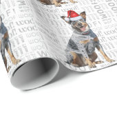 Papier Cadeau Christmas Blue Heeler pour les vacances Amoureux d (Coin rond)
