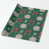 Papier Cadeau Christmas Bows Wrapping Paper (Déroulé)