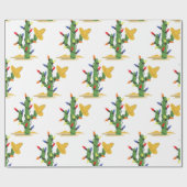 Papier Cadeau Christmas Cactus (Plat)