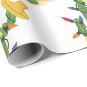 Papier Cadeau Christmas Cactus (Coin rond)