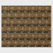 Papier Cadeau Christmas Candy Cane Hooked on a Martini Glass (Plat)