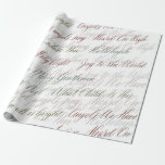 Papier Cadeau Christmas Carols Wrapping Paper<br><div class="desc">Dress up your gifts in this elegant hand-calligraphed wrapping paper.</div>
