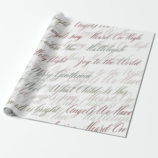 Papier Cadeau Christmas Carols Wrapping Paper (Déroulé)