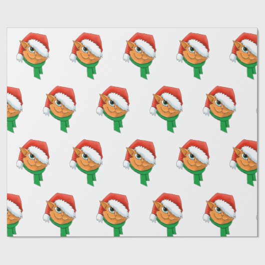 Papier Cadeau Christmas Cat (Plat)