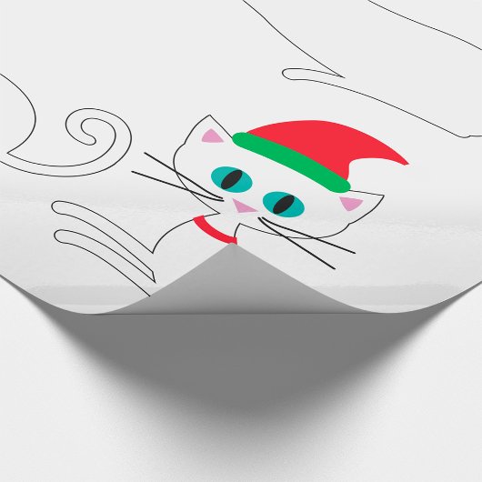 Papier Cadeau Christmas Cat