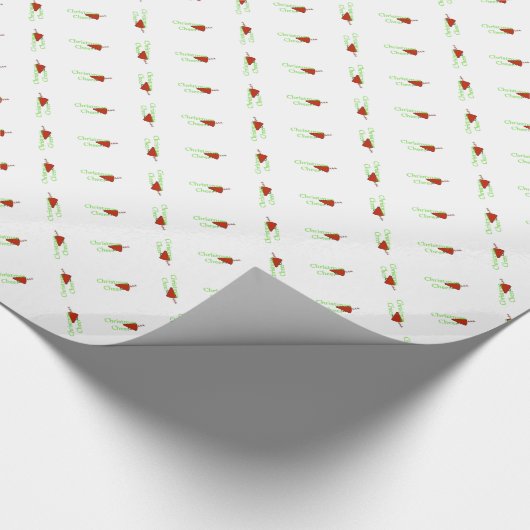 PAPIER CADEAU "CHRISTMAS CHEER POM-POM GIRL TOP (Coin)