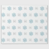 Papier Cadeau Christmas Company Logo Snowflake Fêtes d'affaires (Plat)