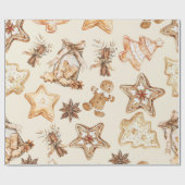 Papier Cadeau Christmas Cookie Wrapping Paper (Plat)