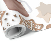 Papier Cadeau Christmas Cookies and Hot Cocoa Holiday Baking (Coin rond)