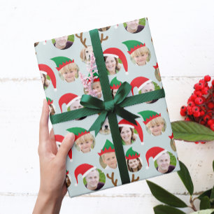 Papier Cadeau Christmas Crew Custom Six Photo Funny Holiday Cade