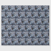 Papier Cadeau Christmas Crystal Snowflake Ornament (Plat)