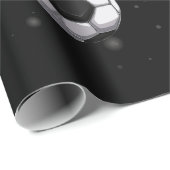 Papier Cadeau Christmas Dabbing Gingerbread Soccer Sport Santa (Coin rond)