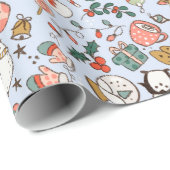 Papier Cadeau Christmas Ditsy Doodles (Coin rond)