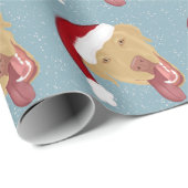 Papier Cadeau Christmas Dudley Labrador (Coin rond)