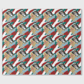 Papier Cadeau Christmas Dudley Labrador et Bernese Mountain Dog (Plat)