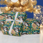 Papier Cadeau Christmas Dudley Labrador et Bernese Mountain Dog<br><div class="desc">Dudley Labrador Christmas</div>