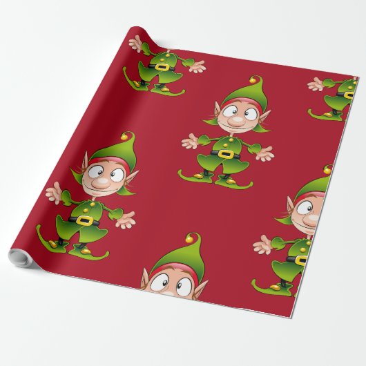Papier Cadeau Christmas Elf (Déroulé)