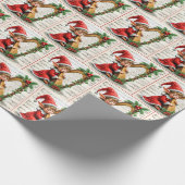 Papier Cadeau Christmas Elf Playing a Harp (Coin)
