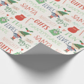 Papier Cadeau Christmas Elves and Fun Text (Coin)