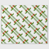 Papier Cadeau Christmas Elves Motif Festif Festif (Plat)
