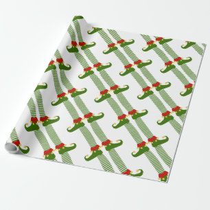 Papier Cadeau Christmas Elves Motif Festif Festif