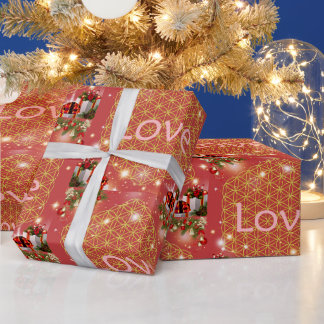 Papier Cadeau Christmas empoisonne la love flower of life