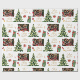 Papier Cadeau Christmas Family Frame Wrapping Paper