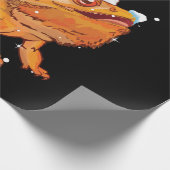 Papier Cadeau Christmas Funny Bearded Dragon Reindeer  Santa's (Coin)