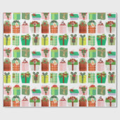 Papier Cadeau Christmas Gift Parcels Presents Pattern (Plat)