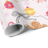 Papier Cadeau Christmas Gift Wrap with Gingerbread (Coin rond)