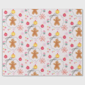 Papier Cadeau Christmas Gift Wrap with Gingerbread (Plat)