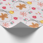 Papier Cadeau Christmas Gift Wrap with Gingerbread (Coin)
