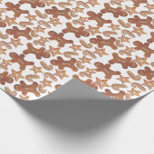 Papier Cadeau Christmas Gingerbread Cookie Pattern (Coin)