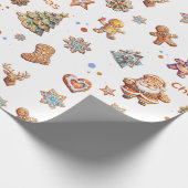 Papier Cadeau Christmas Gingerbread Fun Cute (Coin)