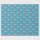 Papier Cadeau Christmas Gingerbread Men In snowflakes (Plat)