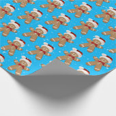 Papier Cadeau Christmas Gingerbread Men In snowflakes (Coin)