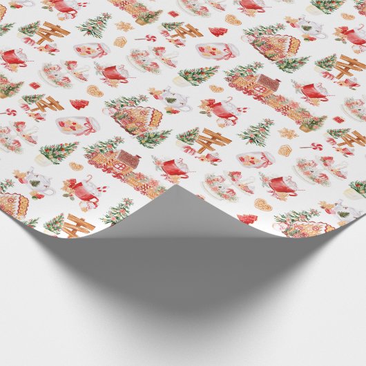 Papier Cadeau Christmas Gingerbread Red (Coin)