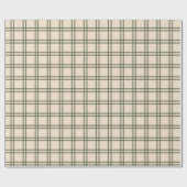 Papier Cadeau Christmas Gingham Grid Vintage Traditional Modern (Plat)